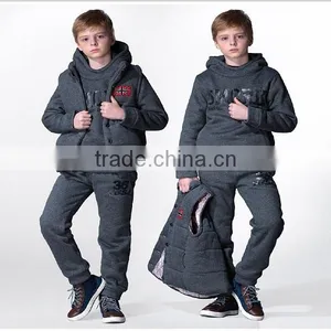 Hot Sale Wholesale Warm Up Sets Sports Suit Jacket Sweater Coat & Pants Winter Wool Sets For Boy thumbnail-1