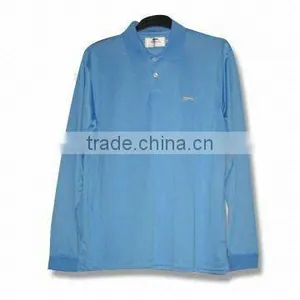 Long-sleeved Men's Golf T-shirt With 2XS to 6XL Size Range and Sewn Decoration thumbnail-1