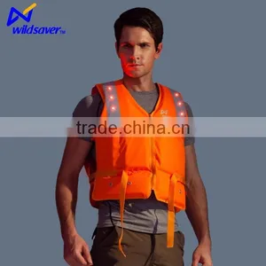 Kids LED Orange Life Preserver Lifejacket Inflatable Life Vest thumbnail-5