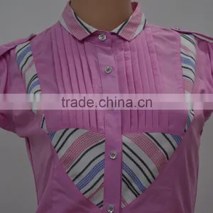 Women's Top Quality Summer Fashion Sleeveless Women Pink Blouses for Sale thumbnail-3