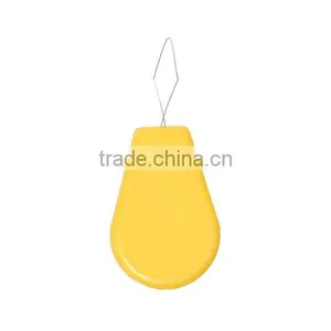 High Quality Yellow Teardrop Shaped Steel Bow Wire Home Uses Portable Needle Threader thumbnail-3