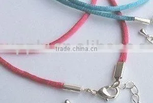 Mixed Colors Satin Cord Necklace With Lobster Claw Clasp thumbnail-1