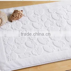Custom Size 100% Cotton Washable White Bath Rug With Hotel Logo thumbnail-2