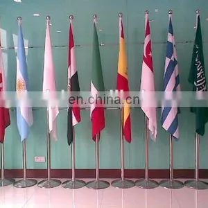 Indoor Office Cheap Flag Pole With Base thumbnail-2