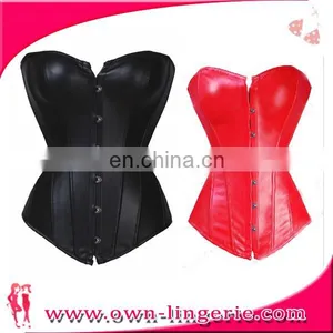Wholesale Red Leather Corset Tops to Wear Out Corset Tops To Wear Out thumbnail-1