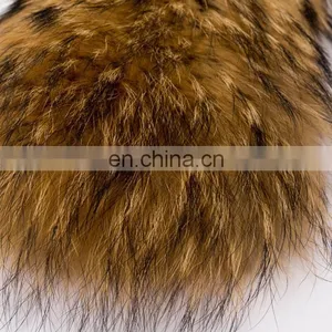 Natural Genuine Raccoon Neck Fur Trim Collar for Jacket thumbnail-4