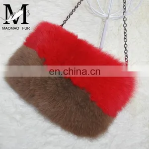 2016 New Fashion Bag Latest Design Real Fox Women Fur Bag thumbnail-2