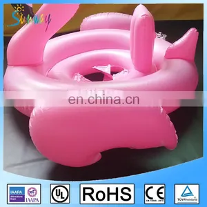 Sunway Baby Inflatable Flamingo Shape Kids Float Seat Swimming Boat Ring Swim Ride-On Toys thumbnail-3