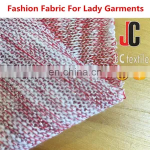 K671084 100% Polyester Jersey Slub Knit With Lurex Fabric for Garment thumbnail-5