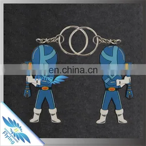 Top Sell Item Hero Design Custom Pvc Keychain/ Silicone Keychain With Metal Key Ring thumbnail-1
