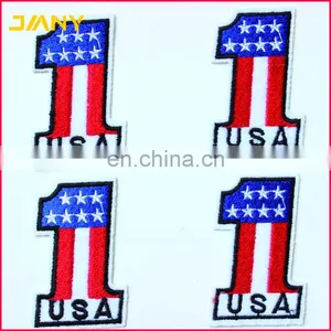 Custom Number 1 USA Vintage Flag and Stars Embroidery Patch thumbnail-4
