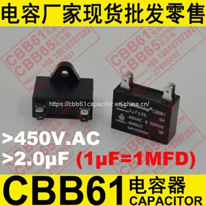 450V.AC 2.0uF±5% CBB61 Capacitor for Air Conditioner thumbnail-2