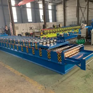 Steel Double Layer Zinc Roof Sheeting Cold Forming Line thumbnail-5