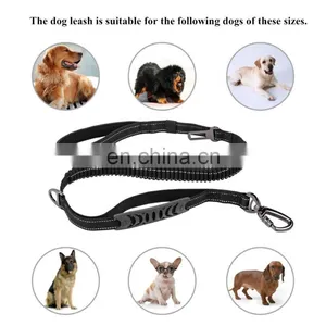 Bungee Dog Leash for Walking Running Training Heavy Duty Dog Leash With Highly Reflective Threads and Buffer thumbnail-6