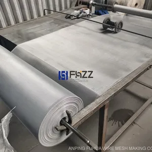 3.5ft×100ft 14×14 SS Finish Aluminium Woven Wire Mesh for Aluminium Screen Windows and Doors thumbnail-2