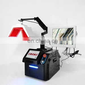 Laser Red Light Hair Loss Treatment Machine LLLT Led Electrotherapy Scalp Detection Massager For Hair Growth Hair Restoration thumbnail-4