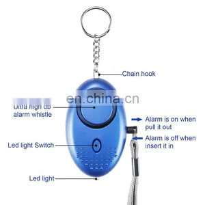 140dB Personal Alarm Keychain Camera Finder SOS Emergency Safety Self Defens Alarm Keychain for Women Elderly Personal Safety thumbnail-3