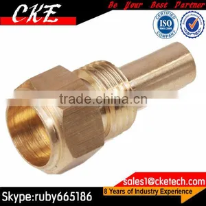 Gold Steel Plating CNC Turning Parts Tapping Components thumbnail-1