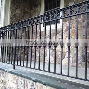 GYD-15B070 Simple Design Wrought Iron Balcony Handrail Fence thumbnail-1
