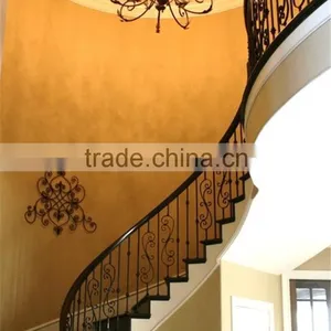 Iron Handrail Decorative Interior Indoor Railings Staircase thumbnail-1
