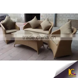 Quality Assured Easy-cleaning Low Price China Furniture Outdoor Brown Wicker Sofa thumbnail-1