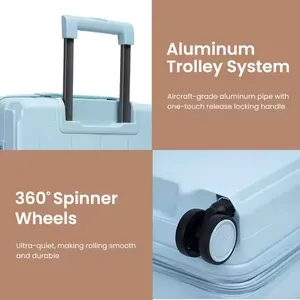 Luxury 20-24-28inch PP Trolley Luggage Sets With Dry and Wet Seperation Bag thumbnail-3
