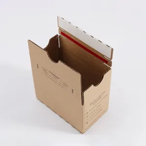 Kraft Paper Zipper Corrugated Carton Easy Tear Strip Recycled Materials for Clothing Cosmetics Aircraft Mailer Box Packaging thumbnail-3