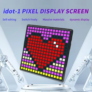 Automotive Atmosphere Pixel Screen 32*32 Bluetooth Pixel Screen DIY Decorative Lights Modification Universal Car Ambient Light thumbnail-5