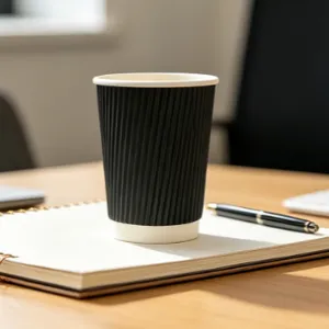 8oz 12oz 16oz Disposable Coffee Ripple Wall Paper Cup for Takeaway and Catering thumbnail-2