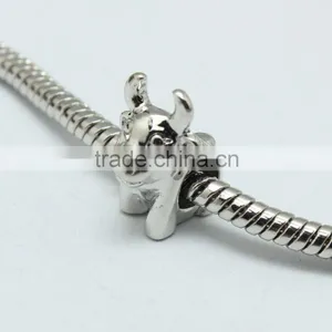 Wholesale 2015 New Style Cattle Shape DIY Anti-silver Creative Bracelets Accessories Metal Zinc Alloy Beads With Holes thumbnail-2