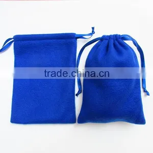 Blue Velvet Gift Drawstring Bag thumbnail-1