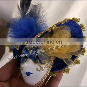 Vintage Handprint Decron Bell Decoration Handmade Hat Mask thumbnail-2