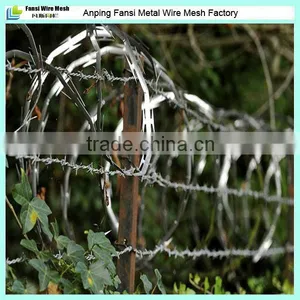 Hot Dipped Flat Concertina Razor Wire Barbed Tape thumbnail-1