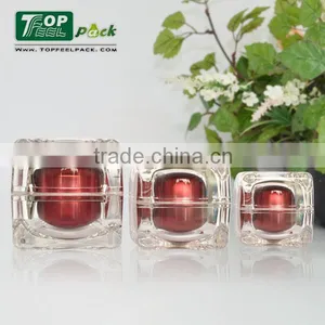 30ml 50ml Luxury Elegan Plastic Product Face Cream Container, Diamond Acrylic Cosmetic Jar thumbnail-1