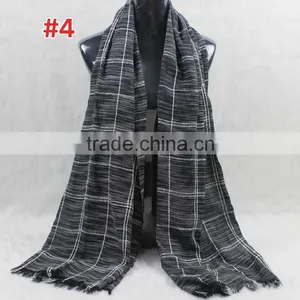 2016 Fashion Ladies Checked Plaid Viscose Pashmina Blanket Scarf Shawl thumbnail-2