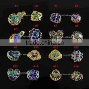 JFH1001-1016 Enamel Beads,floral Beads,cloisonne DIY Beads for Jewelry Making thumbnail-1
