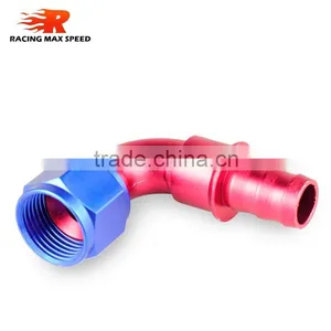 Aluminum Oil Cooler Hose Fitting 90 Degree Push on Hose End Push on 10-090-12 thumbnail-3