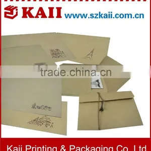 Custom Size and Printing Design Kraft String Tie Envelope, Kraft String Tie Envelope Manufacturer in China thumbnail-1