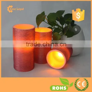 Red Flickering LED Candle Light Paraffin Wax Candle Round Edged thumbnail-1