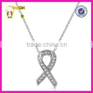 Factory Wholease Fashion Ribbon Necklace, 925 Sterling Silver Necklace thumbnail-1