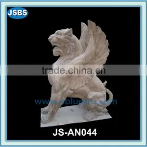 Garden Decoration Large Stone Winged Lion Statue thumbnail-1