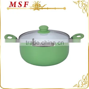 MSF-6266-casserole Professional Aluminum Cookware Pressing Aluminum Casserole Hot Pot Heat Resistant Silicon Handles thumbnail-1