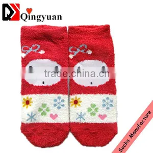 Popular Design Cartoon Patten Microfiber Tube Socks for Young Girl thumbnail-1