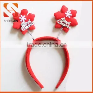2016 Fleece Merry Christmas Snowflake Party Decoration Headband thumbnail-1