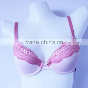 OEM Service Young Ladies Ahh Bra With Pads Cotton Bra With Lace thumbnail-1