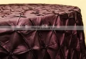 Hot Sell Round 120 Inch Pinchwheel Table Cloth for Wedding Decoration thumbnail-1