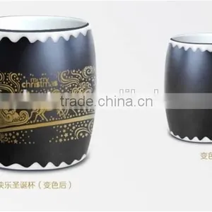 Chrismas Black Color Printing Ceramic Mug for Promotion thumbnail-1