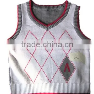 Pullover Children Knit Sweater Vest School Uniform Knit Vest thumbnail-1