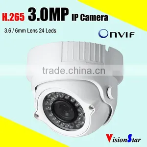Infrared Technology Cmos Sensor Weatherproof Outdoor Security Onvif 3 Mega Pixels H.265 IP Camera thumbnail-1