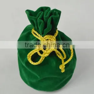 Drawstring Wine Velvet Bags thumbnail-1